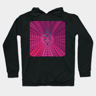 Electroluminated Skull Radiate - Fuschia Hoodie